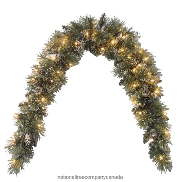 National Tree Company 6 ft Glittery Bristle(R) Pine Mantel Swag with Clear Lights 68R08462