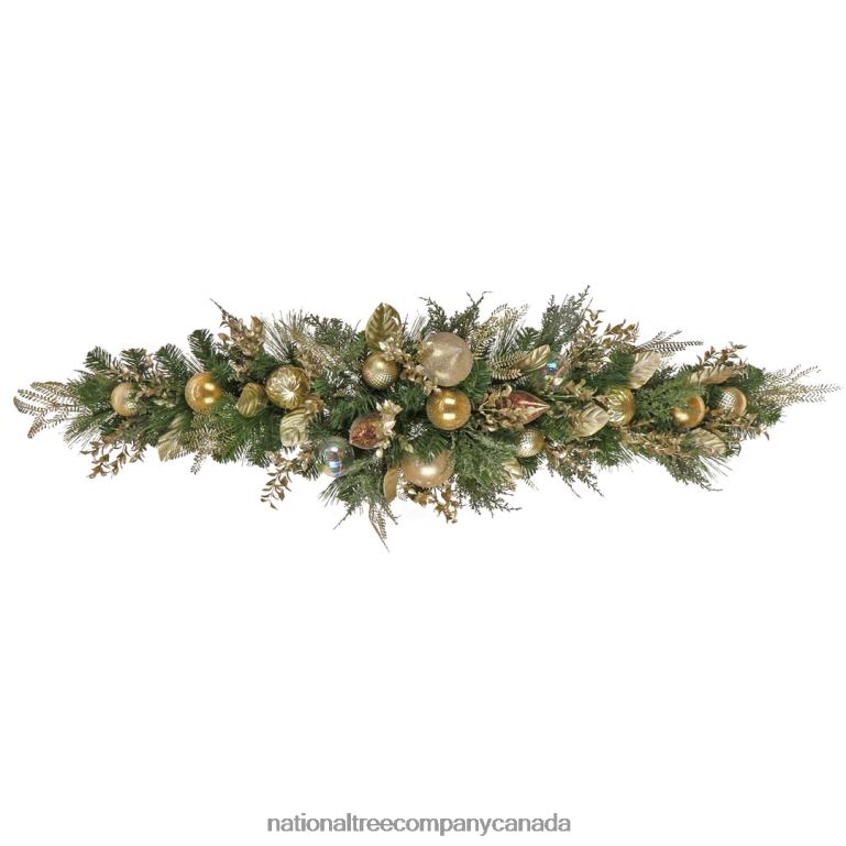 National Tree Company 60 HGTV Home Collection Champagne Wishes Mantle Swag 68R08498