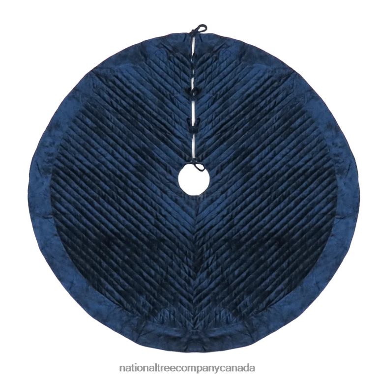 National Tree Company 60 HGTV Home Collection Quilted Velvet Tree Skirt Blue 68R08577