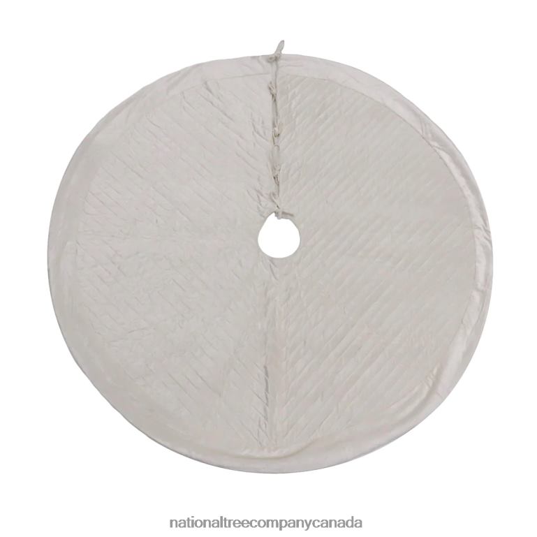 National Tree Company 60 HGTV Home Collection Quilted Velvet Tree Skirt Ivory 68R08585