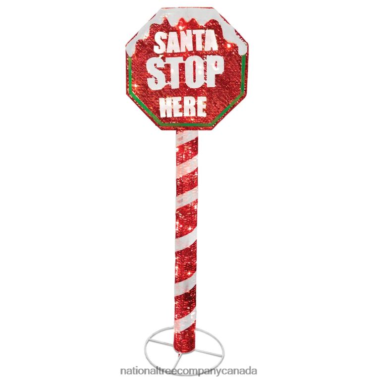 National Tree Company 60 in Stop Sign Decoration with LED Lights 68R08604