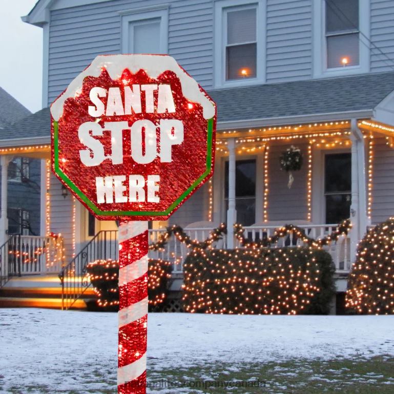 National Tree Company 60 in Stop Sign Decoration with LED Lights 68R08604
