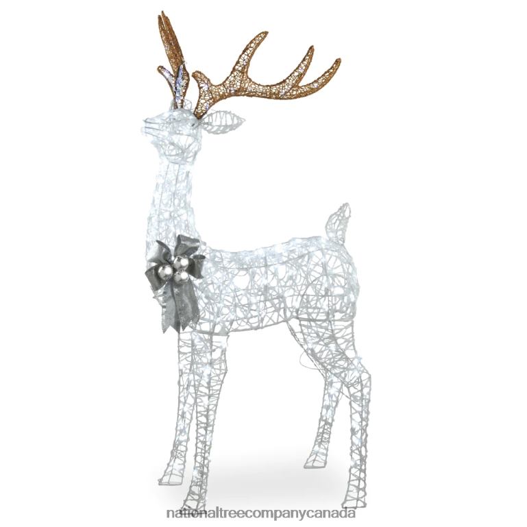 National Tree Company 65 Glittered Standing Buck with Twinkling LED Lights 68R08679