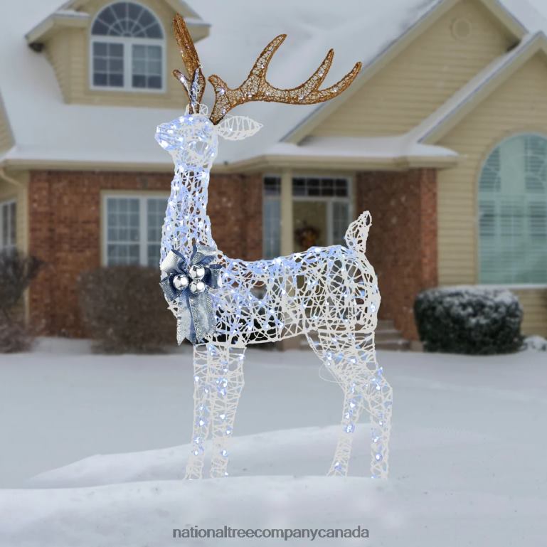 National Tree Company 65\ Glittered Standing Buck with Twinkling LED Lights 68R08679