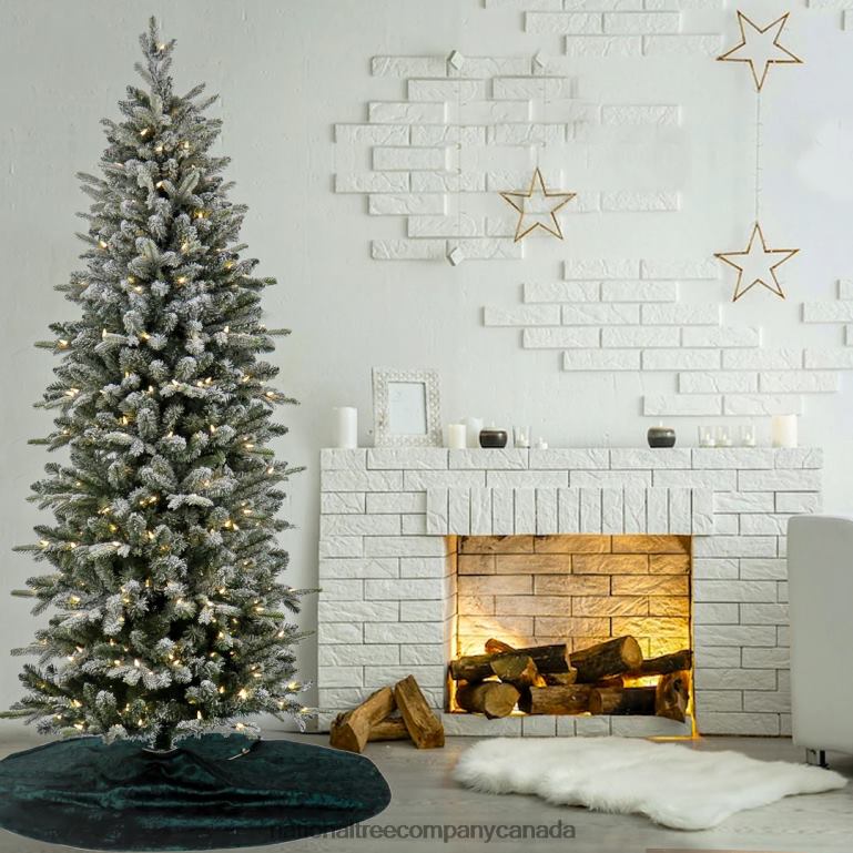 National Tree Company 7 ft Pre-Lit Conger Pine Pencil Slim Tree with LED Lights 68R0884