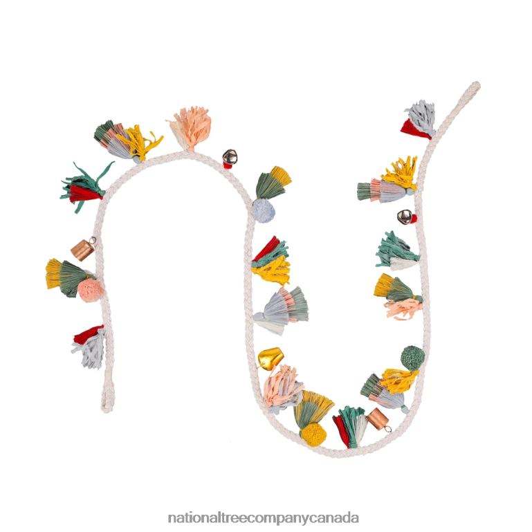 National Tree Company 72 HGTV Home Collection Multicolor Boho Garland 68R08420