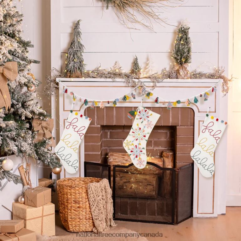National Tree Company 72\ HGTV Home Collection Multicolor Boho Garland 68R08420