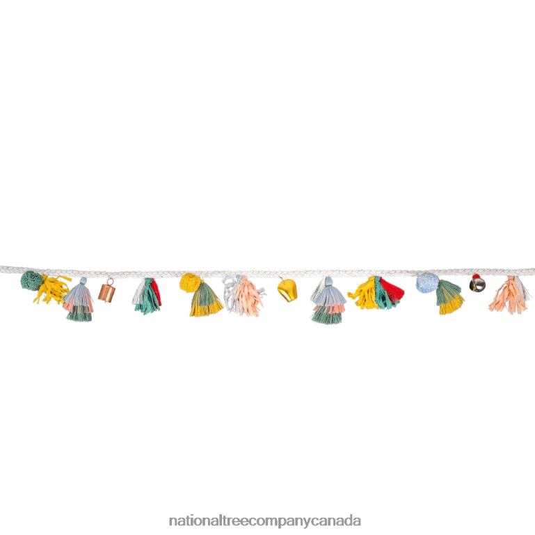 National Tree Company 72\ HGTV Home Collection Multicolor Boho Garland 68R08420