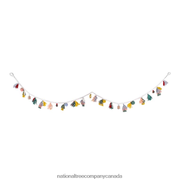 National Tree Company 72\ HGTV Home Collection Multicolor Boho Garland 68R08420