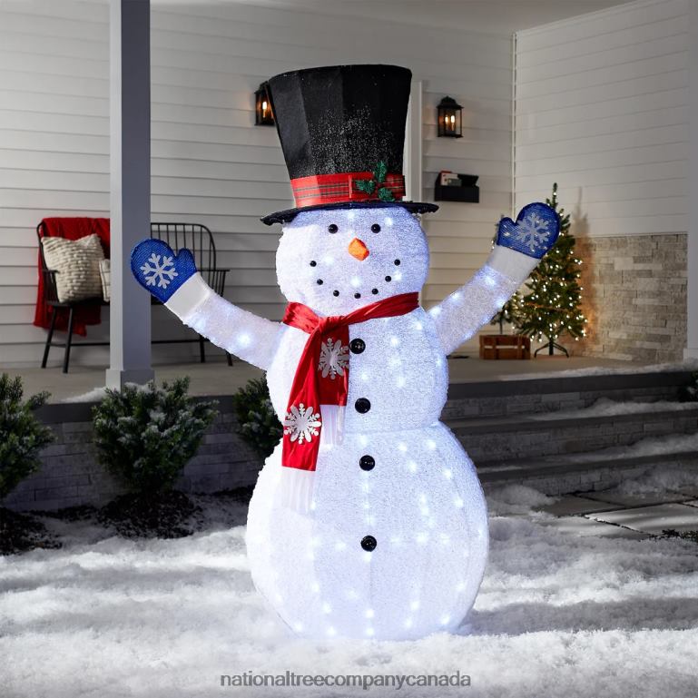 National Tree Company 72\ Snowman Decoration with White LED Lights 68R08601