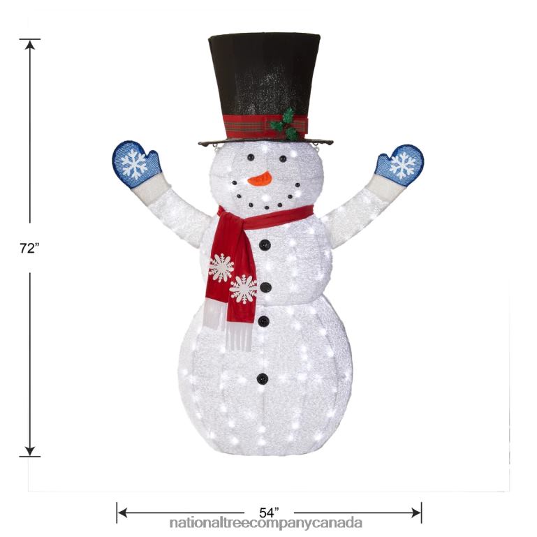National Tree Company 72\ Snowman Decoration with White LED Lights 68R08601