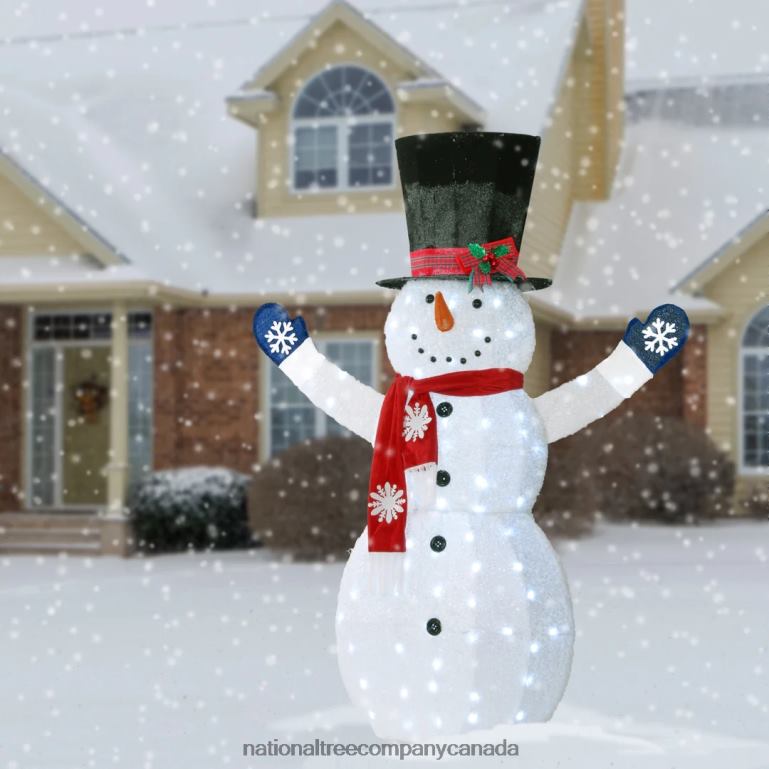 National Tree Company 72\ Snowman Decoration with White LED Lights 68R08601