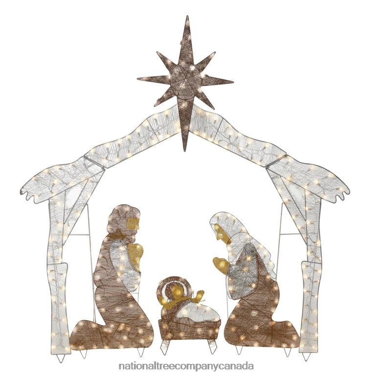 National Tree Company 72in Nativity Scene with White LED Lights 68R08587