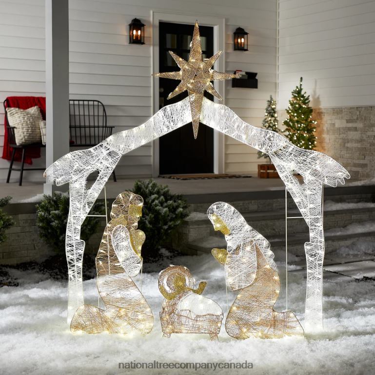 National Tree Company 72in Nativity Scene with White LED Lights 68R08587