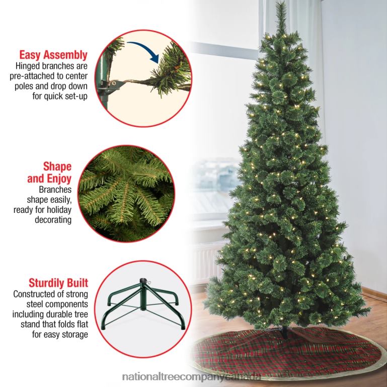 National Tree Company 75 ft Pre-Lit Pilchuck Pine Tree with LED Lights 68R08195