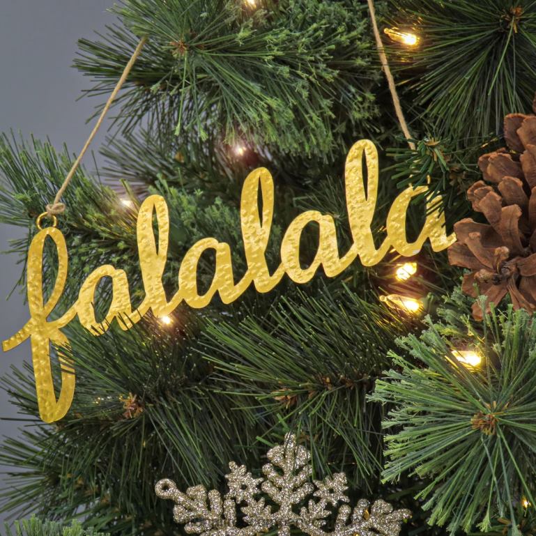 National Tree Company 9\ HGTV Home Collection Falalala Metal Ornament Set 68R08527
