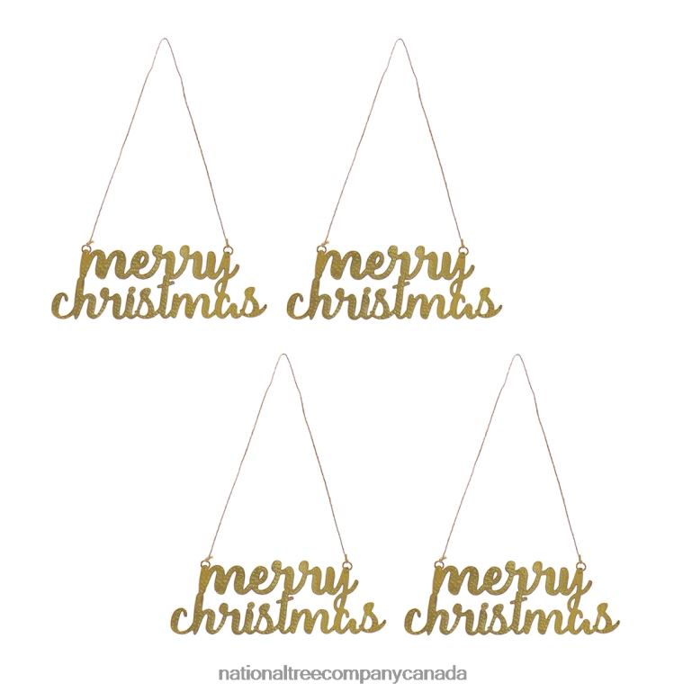National Tree Company 9 HGTV Home Collection Merry Christmas Metal Ornament Set 68R08534