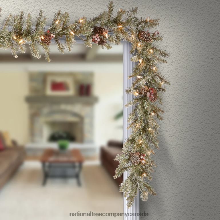 National Tree Company 9 ft Dunhill(R) Fir Garland with Clear Lights 68R08346