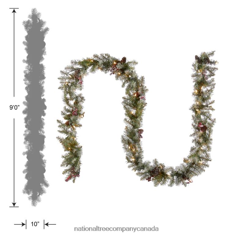 National Tree Company 9 ft Dunhill(R) Fir Garland with Clear Lights 68R08346
