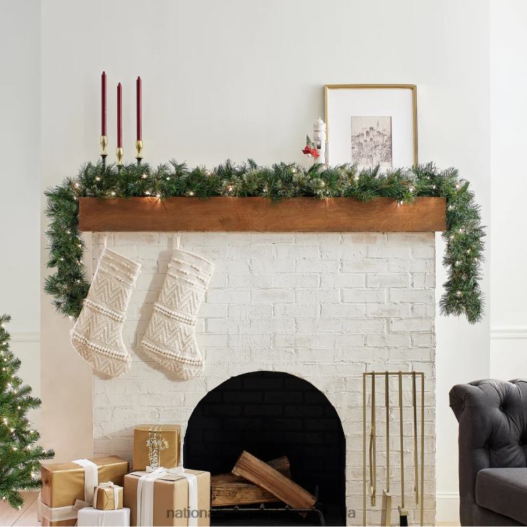 National Tree Company 9 ft Wispy Willow Garland with Clear Lights 68R08327