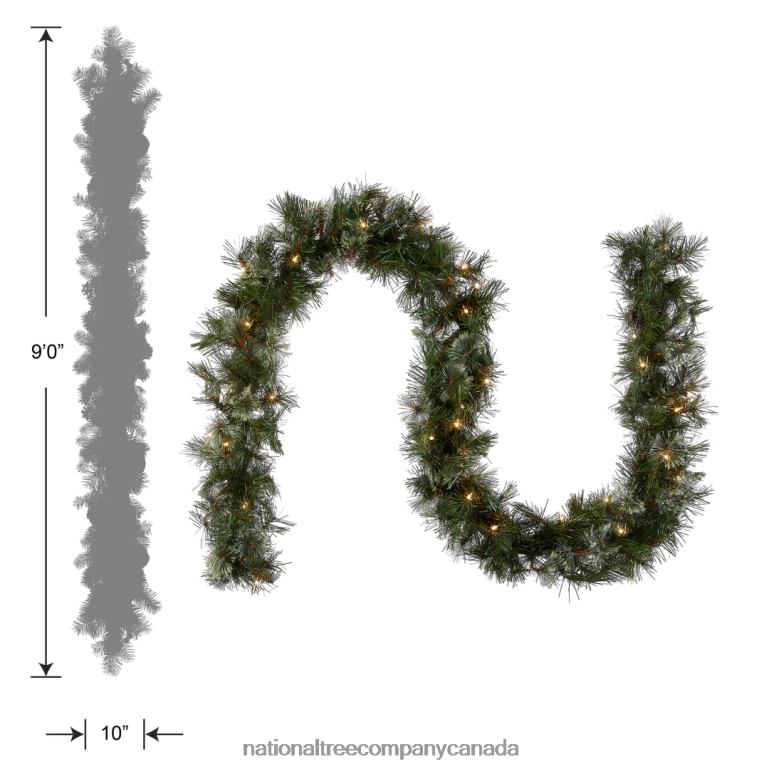 National Tree Company 9 ft Wispy Willow Garland with Clear Lights 68R08327