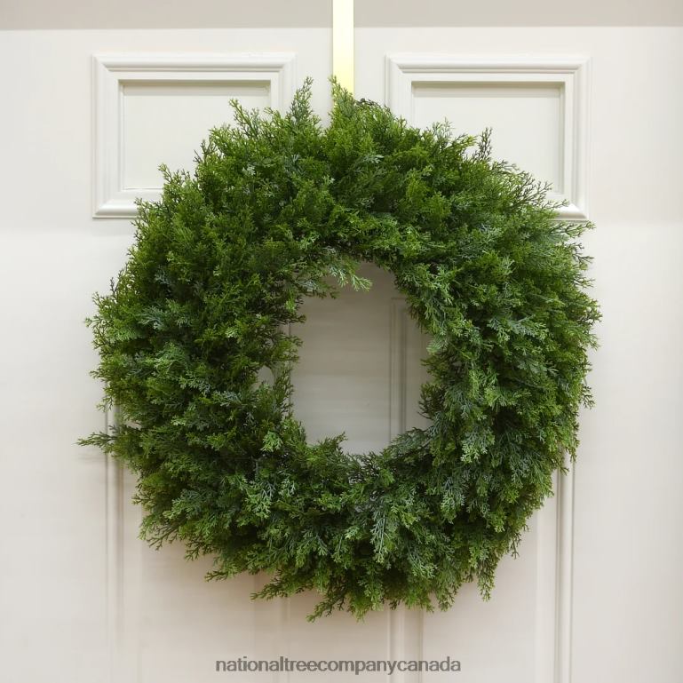 National Tree Company Artificial Arborvitae Christmas Wreath Rustic Style Decor 24 in 68R08274