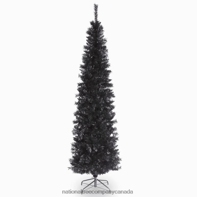 National Tree Company Artificial Christmas Tree Black Tinsel Includes Stand 6 feet 68R08143