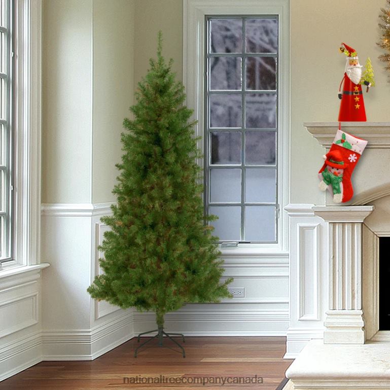 National Tree Company Artificial Christmas Tree Canadian Grande Fir Green White Lights Includes Metal Base 75 Feet 68R08152