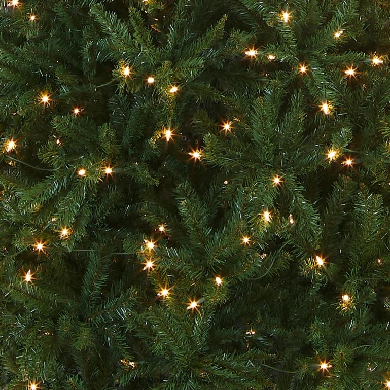 National Tree Company Artificial Pre-Lit Slim Christmas Tree Green Kingswood Fir White Lights Includes Stand 10 Feet 68R0834