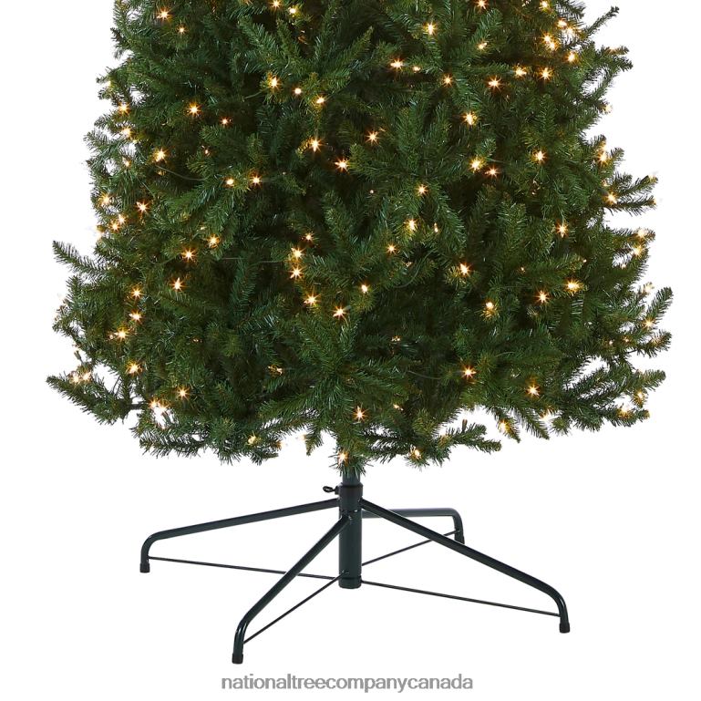 National Tree Company Artificial Pre-Lit Slim Christmas Tree Green Kingswood Fir White Lights Includes Stand 10 Feet 68R0834