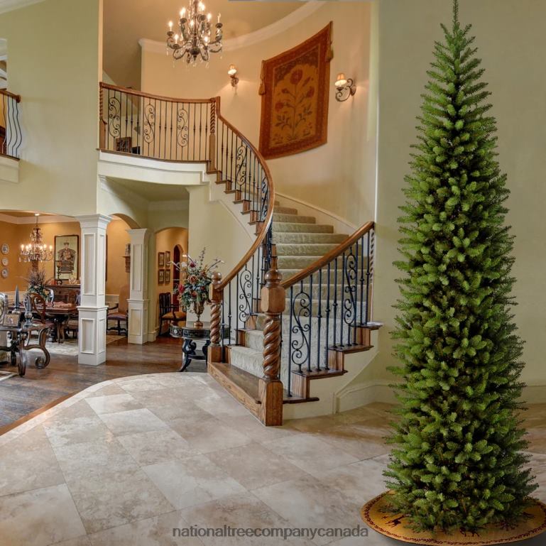 National Tree Company Artificial Slim Christmas Tree Green Kingswood Fir Includes Stand 12 Feet 68R0896