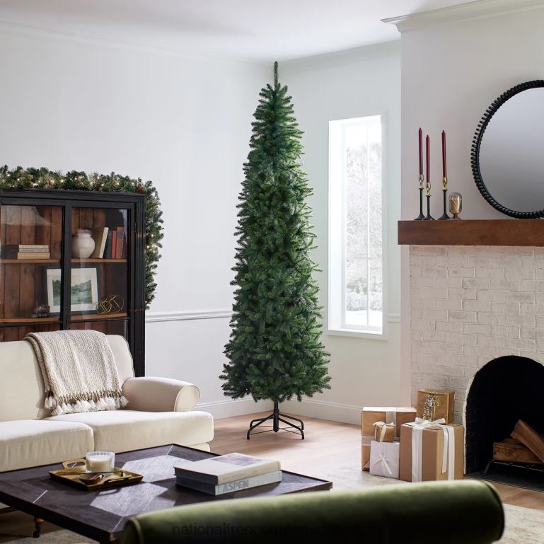 National Tree Company Artificial Slim Christmas Tree Green Kingswood Fir Includes Stand 9 Feet 68R08118