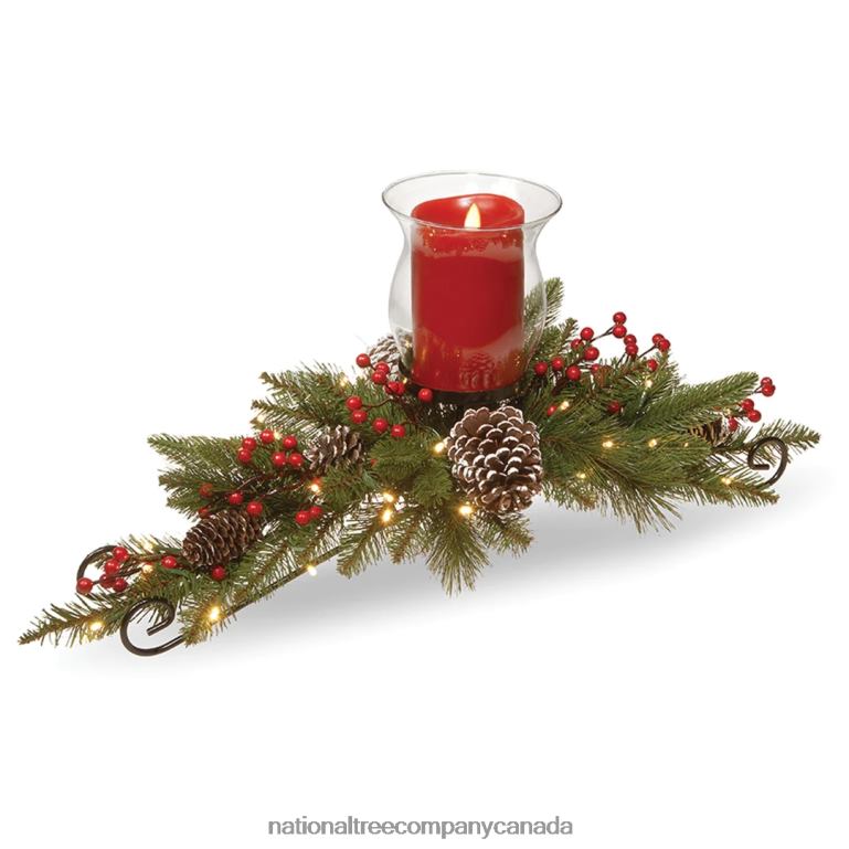 National Tree Company Bristle Berry Candleholder Centerpieces 68R08473