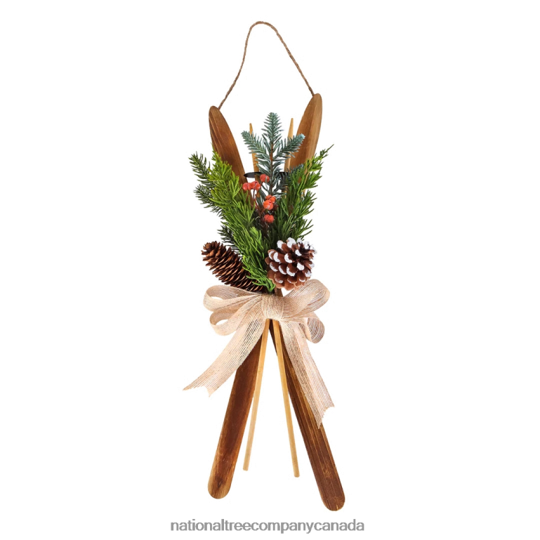 National Tree Company First Traditions 17 Holiday Skis Floral Wall decor 68R08495