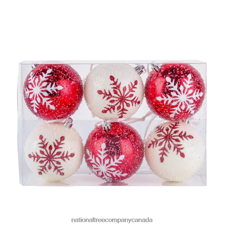National Tree Company First Traditions 6 Piece Shatterproof Snowflake Ornaments 68R08518