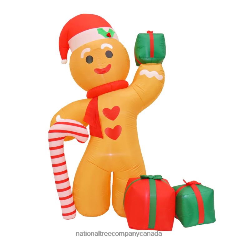 National Tree Company First Traditions 8 Inflatable Blow Up Gingerman 68R08650