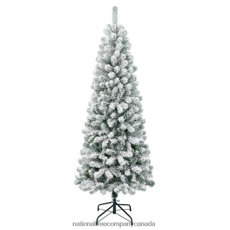 National Tree Company First Traditions Acacia Flocked Tree Medium Christmas Tree 6 ft 68R08218