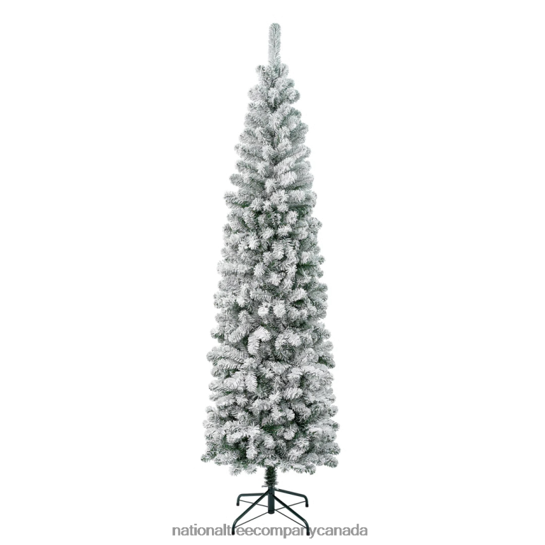 National Tree Company First Traditions Acacia Flocked Tree Slim Christmas Tree 75 ft 68R0878