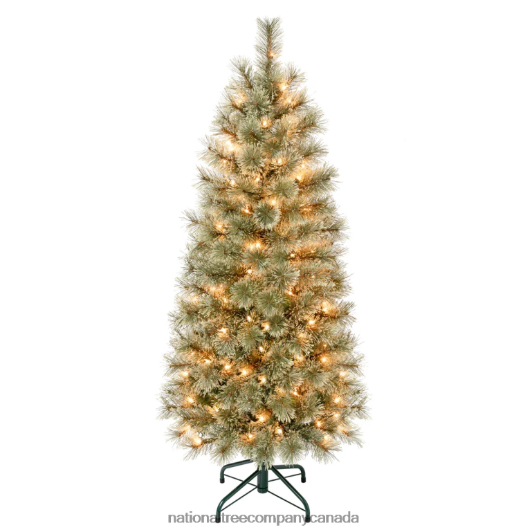 National Tree Company First Traditions Pre-Lit Arcadia Pine Cashmere Slim Christmas Tree Clear Incandescent Lights Plug In 45 ft 68R08155