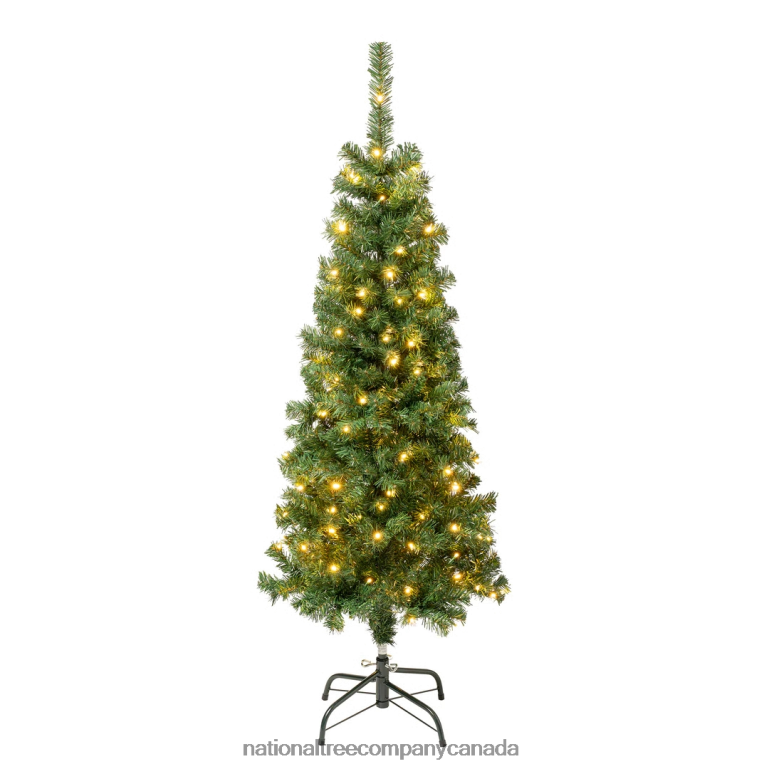National Tree Company First Traditions Pre-Lit Artificial Linden Spruce Christmas Tree Warm White LED Lights Plug In 45 ft 68R0839