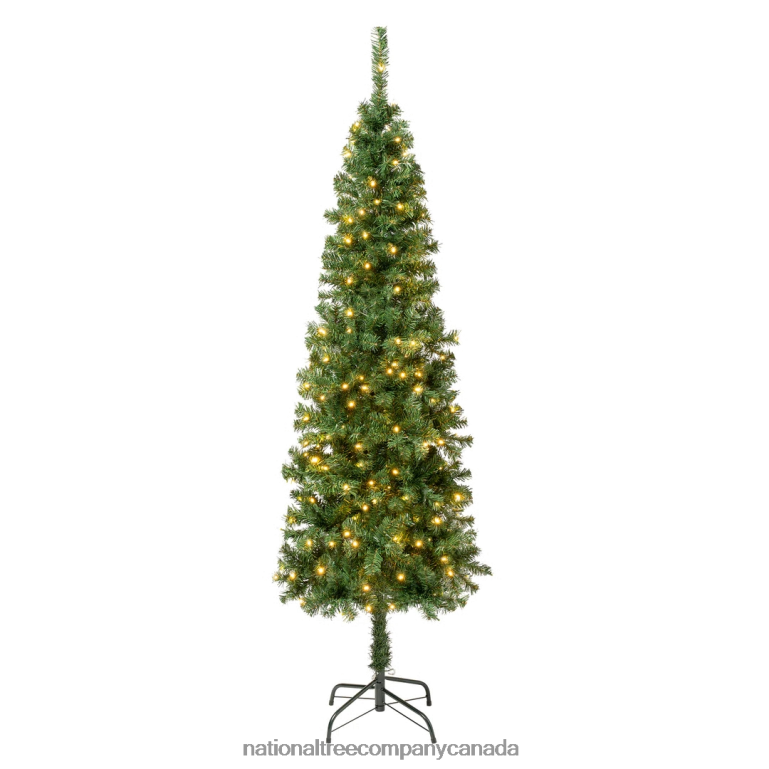 National Tree Company First Traditions Pre-Lit Artificial Linden Spruce Christmas Tree Warm White LED Lights Plug In 6 ft 68R0877
