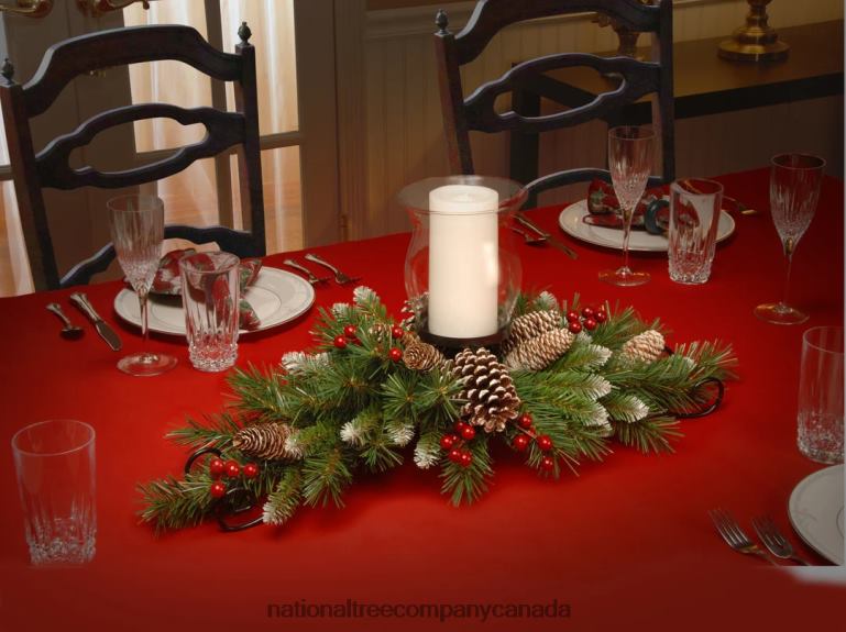 National Tree Company Frosted Berry Candleholder Centerpieces 68R08456