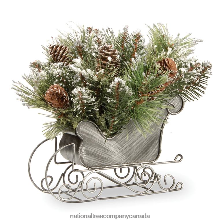 National Tree Company Glittery Bristle Pine Sleigh 68R08474