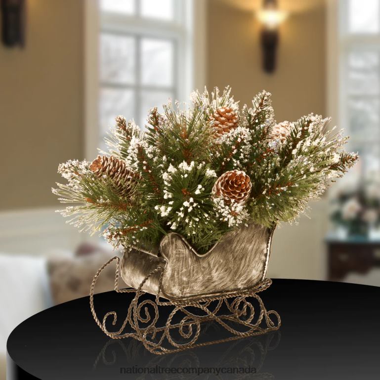National Tree Company Glittery Bristle Pine Sleigh 68R08474