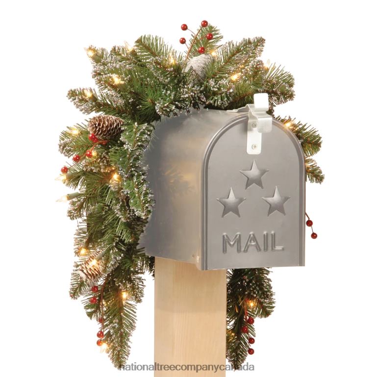 National Tree Company Glittery Mountain Mailbox Swag 68R08464