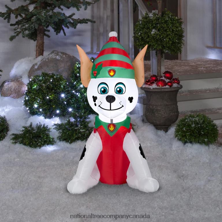 National Tree Company Inflatable Elf Paw Patrol Marshall Dalmatian LED Lights Plug In Christmas Collection 35 Feet 68R08651