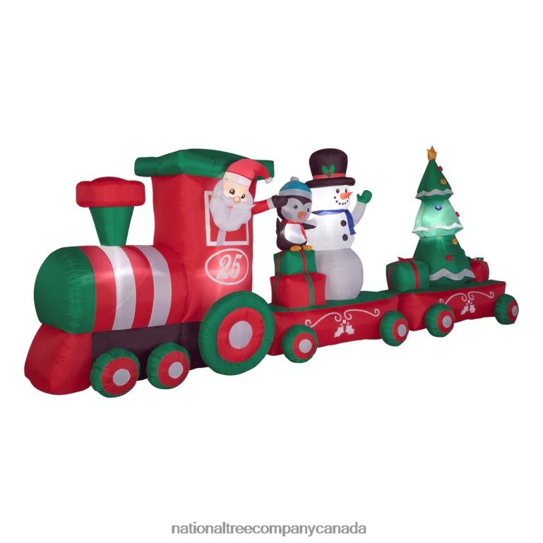 National Tree Company Inflatable Holiday Train LED Lights Plug In Christmas Collection 16 Feet 68R08648