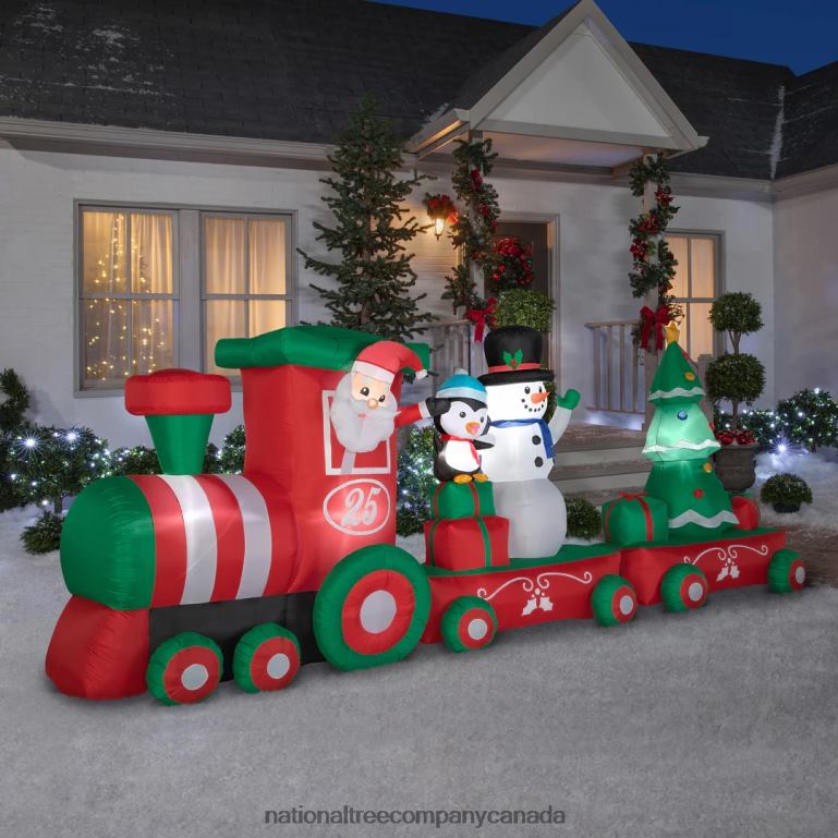 National Tree Company Inflatable Holiday Train LED Lights Plug In Christmas Collection 16 Feet 68R08648