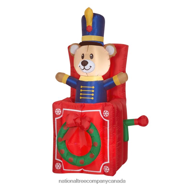 National Tree Company Inflatable Jack-In-The-Box LED Lights Plug In Christmas Collection 5 Feet 68R08655