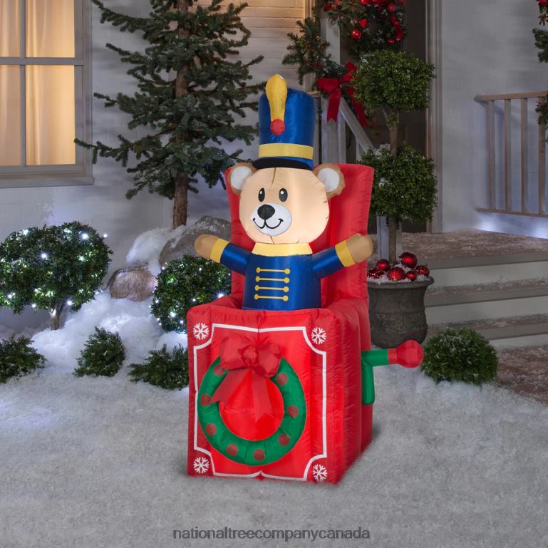 National Tree Company Inflatable Jack-In-The-Box LED Lights Plug In Christmas Collection 5 Feet 68R08655